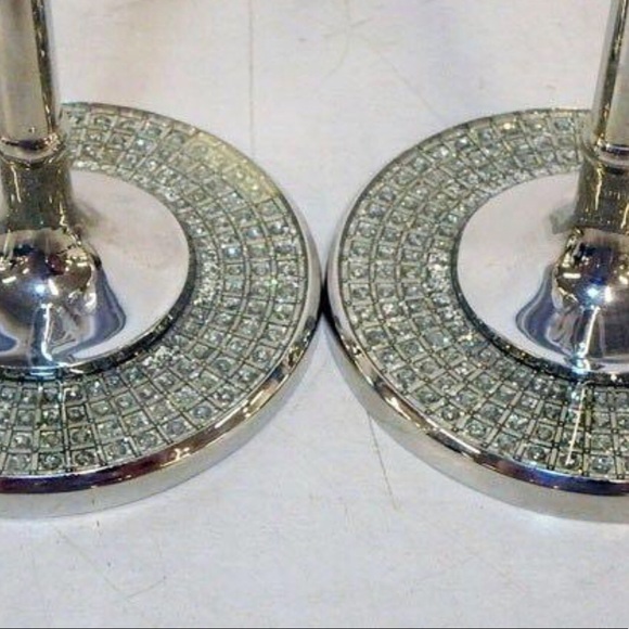 2 Wedding Crystal-Embellished Champagne Glasses/Flutes - Picture 4 of 5